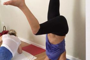 Marianna Practicing Headstand
